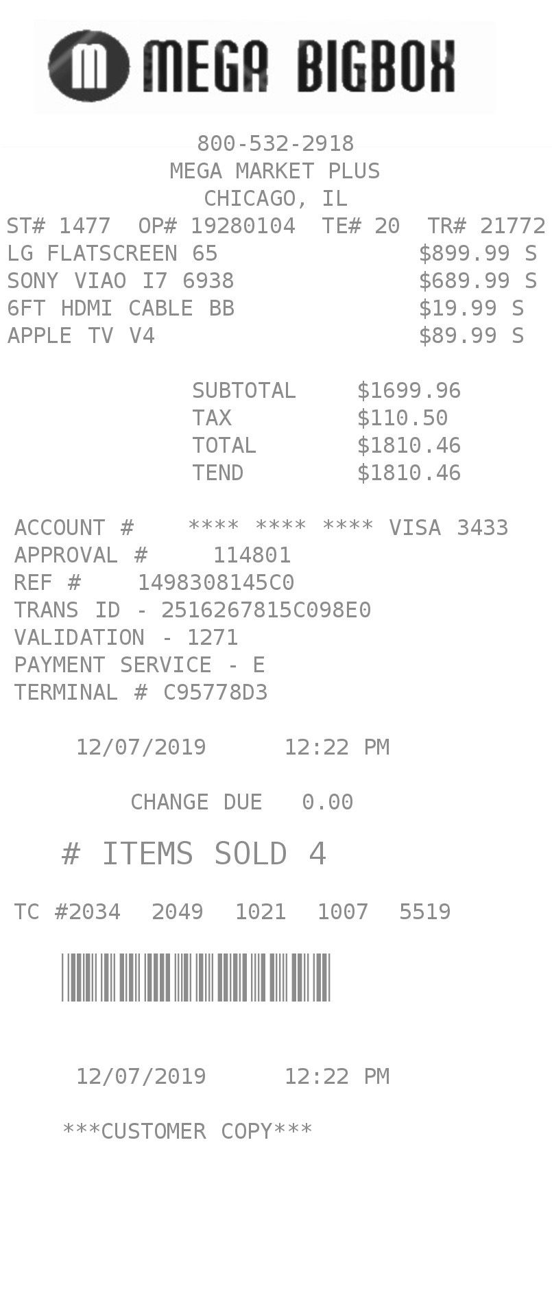 walmart app scan receipt