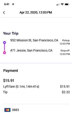 Lyft Receipt