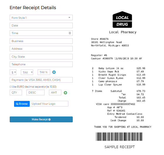 Pharmacy Receipt Template PatriciaStone Blog